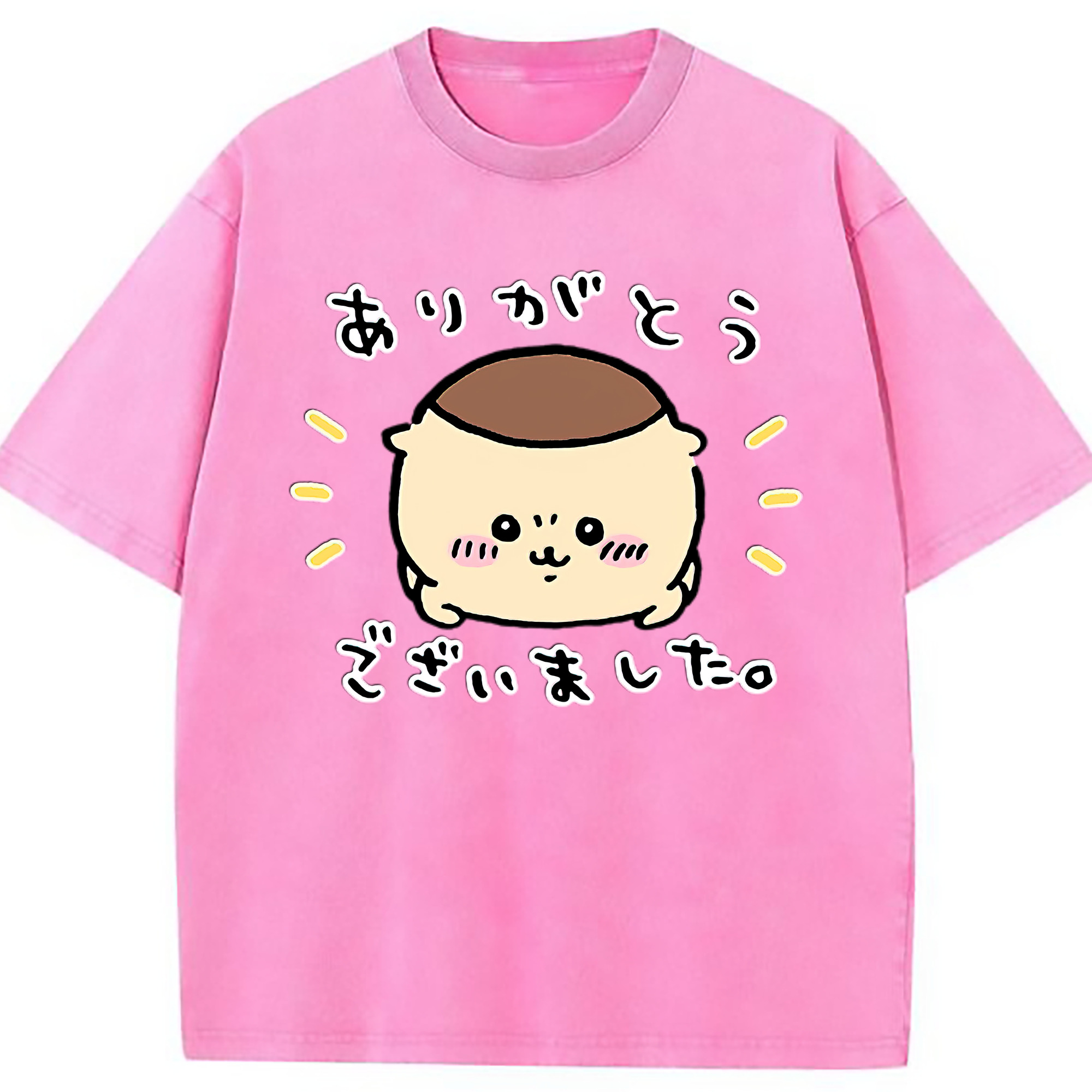 （画像用） ちいかわ くりまんじゅう Chii-kawa kuri manjū 綿100% ヴィンテージ風 半袖Tシャツ（フロントプリント）
